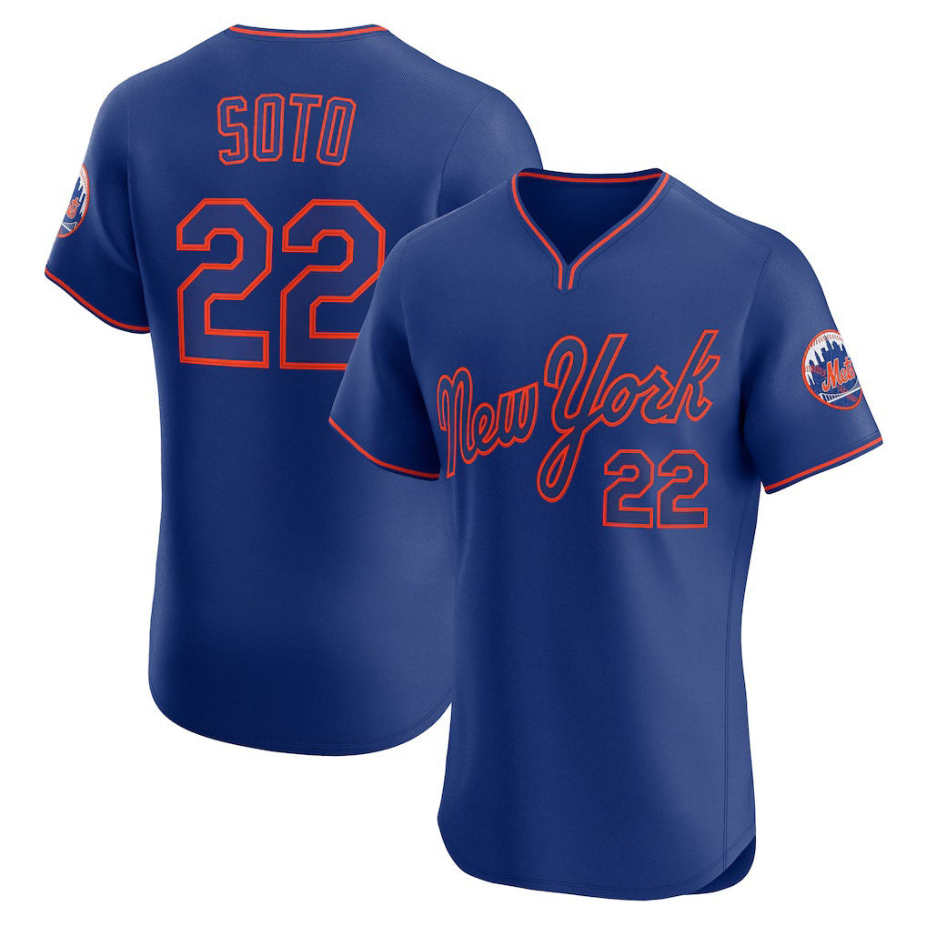 New York Mets #22 Juan Soto Royal Alternate 2 Elite Baseball Jersey