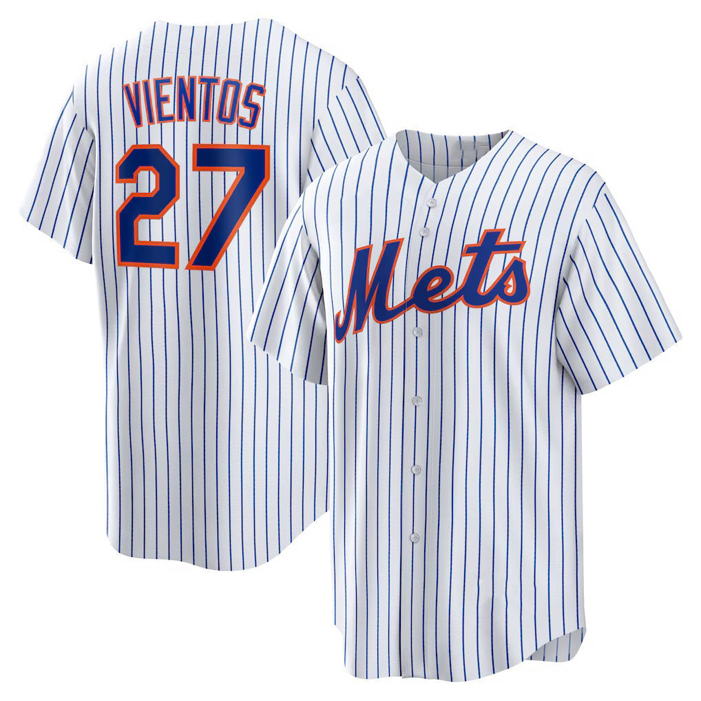 New York Mets #27 Mark Vientos White Home Replica Baseball Jersey