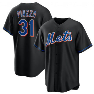 New York Mets #31 Mike Piazza Black 2022 Cool Base Stitched Baseball Jersey