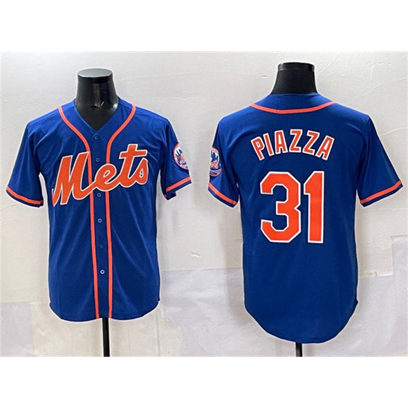 New York Mets #31 Mike Piazza Blue Cool Base Stitched Baseball Jersey