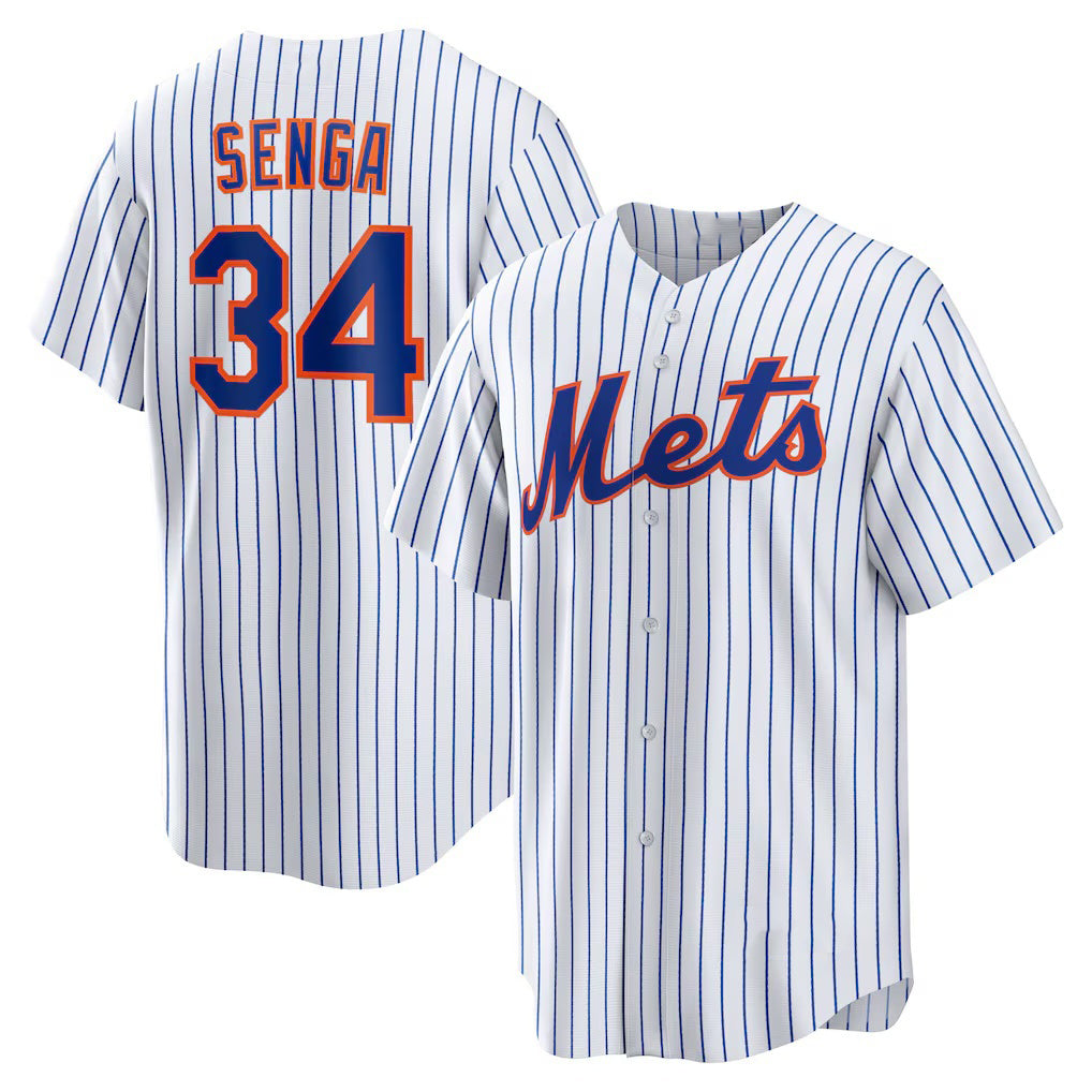 New York Mets #34 Kodai Senga White-Royal Home Replica Player Baseball Jersey