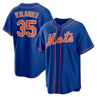New York Mets #35 Justin Verlander Blue Stitched Cool Baseball Jersey