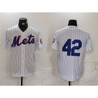 New York Mets #42 Jackie Robinson White Cool Base Stitched Baseball Jersey