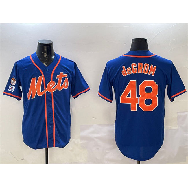 New York Mets #48 Jacob DeGrom Royal 2025 Spring Training Cool Base Stitched Baseball Jersey