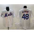 New York Mets #48 Jacob DeGrom White 2025 Spring Training Cool Base Stitched Baseball Jersey