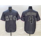 New York Mets #4 Francisco Alvarez Gray 2024 City Connect Cool Base Stitched Baseball jersey