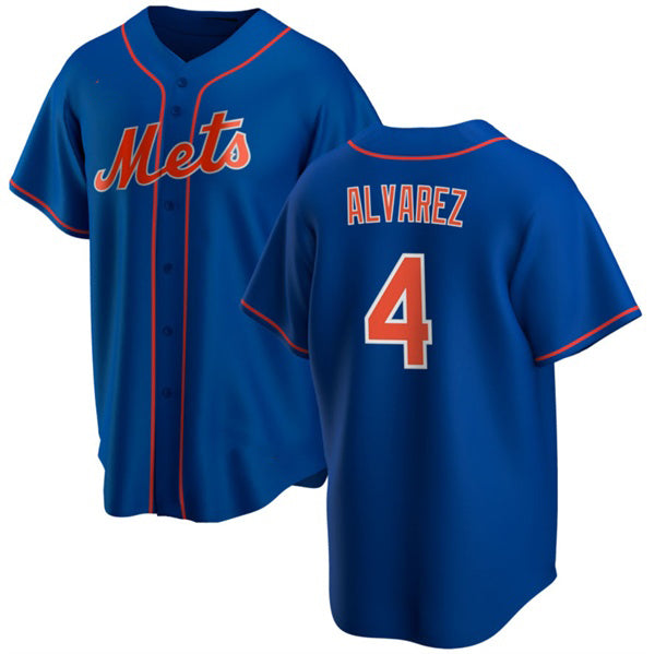 New York Mets #4 Francisco álvarez Royal Cool Base Stitched Baseball jersey