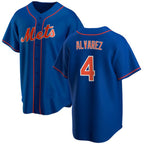 New York Mets #4 Francisco álvarez Royal Cool Base Stitched Baseball jersey