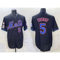 New York Mets #5 David Wright Black With Patch Limited Stitched Baseball jersey