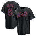 New York Mets #6 Starling Marte Black Alternate Replica Baseball jersey