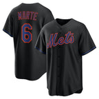 New York Mets #6 Starling Marte Black Alternate Replica Baseball jersey