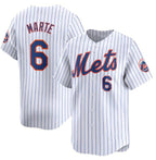 New York Mets #6 Starling Marte White 2024 Home Limited Stitched Baseball jersey