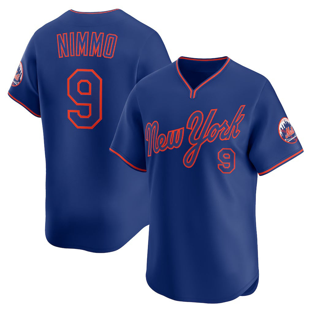 New York Mets #9 Brandon Nimmo Royal Alternate Limited Player Baseball jersey