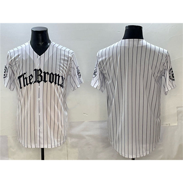 New York Yankees Blank White Pinstripe 'Gothic Legacy Edition' Vapor Premier Limited Stitched Baseball Jersey