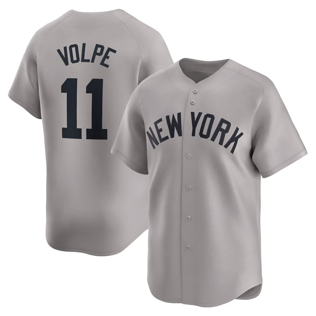 New York Yankees #11 Anthony Volpe Gray Away Limited Player Baseball Jerseys