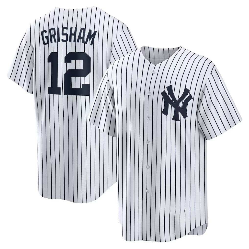 New York Yankees #12 Trent Grisham White Home Replica Baseball Jersey