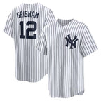 New York Yankees #12 Trent Grisham White Home Replica Baseball Jersey