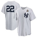 New York Yankees #22 Juan Soto White 2024 World Series Cool Base Stitched Baseball Jersey
