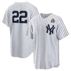 New York Yankees #22 Juan Soto White 2024 World Series Cool Base Stitched Baseball Jersey