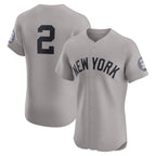 New York Yankees #2 Derek Jeter Gray Road 2020 Hall of Fame Induction Patch Elite Player Baseball Jersey