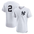New York Yankees #2 Derek Jeter White Home Elite Player Baseball Jersey