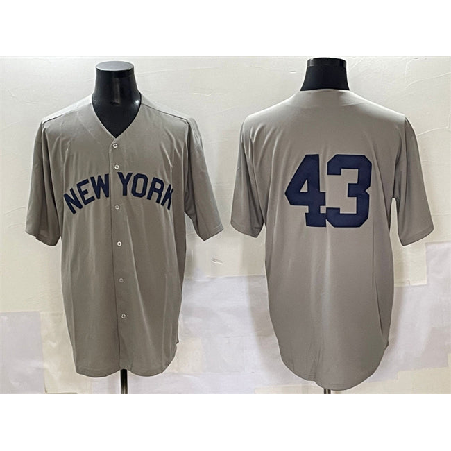 New York Yankees #43 Jonathan Loáisiga Gray Cool Base Stitched Baseball Jersey