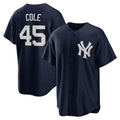 New York Yankees #45 Gerrit Cole Navy Alternate Replica Player Name Baseball Jersey