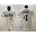 New York Yankees #4 Lou Gehrig White 'Gothic Legacy Edition' Vapor Premier Limited Stitched Baseball Jersey