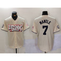 New York Yankees #7 Mickey Mantle Cream Limited Stitched Baseball Jersey