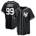 New York Yankees #99 Aaron Judge Black Out Stitched Baseball Jersey