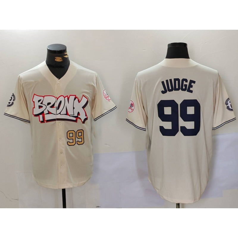 New York Yankees #99 Aaron Judge Cream Limited Stitched Baseball Jersey