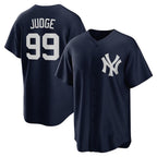 New York Yankees #99 Aaron Judge Navy Big & Tall Alternate Replica Player Baseball Jersey
