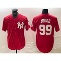 New York Yankees #99 Aaron Judge Red Fashion Cool Baseball Jersey