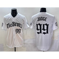 New York Yankees #99 Aaron Judge White 'Gothic Legacy Edition' Vapor Premier Limited Stitched Baseball Jersey