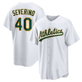 Oakland Athletics #40 Luis Severino White Home Replica Baseball Jersey