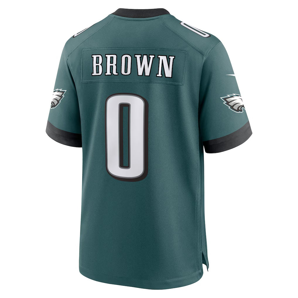 P.Eagles #0 Marquise Brown Midnight Green Team Game Jersey