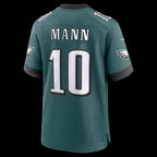 P.Eagles #10 Braden Mann Midnight Green Team Game Jersey