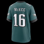 P.Eagles #16 Tanner McKee Midnight Green Team Game Jersey
