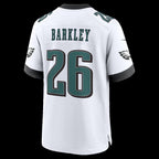 P.Eagles #26 Saquon Barkley White Game Stitched Football American Jersey