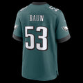 P.Eagles #53 Zack Baun Midnight Green Team Game Jersey