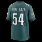 P.Eagles #54 Jeremiah Trotter Jr. Midnight Green Team Game Jersey