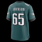 P.Eagles #65 Lane Johnson Midnight Green Team Game Jersey