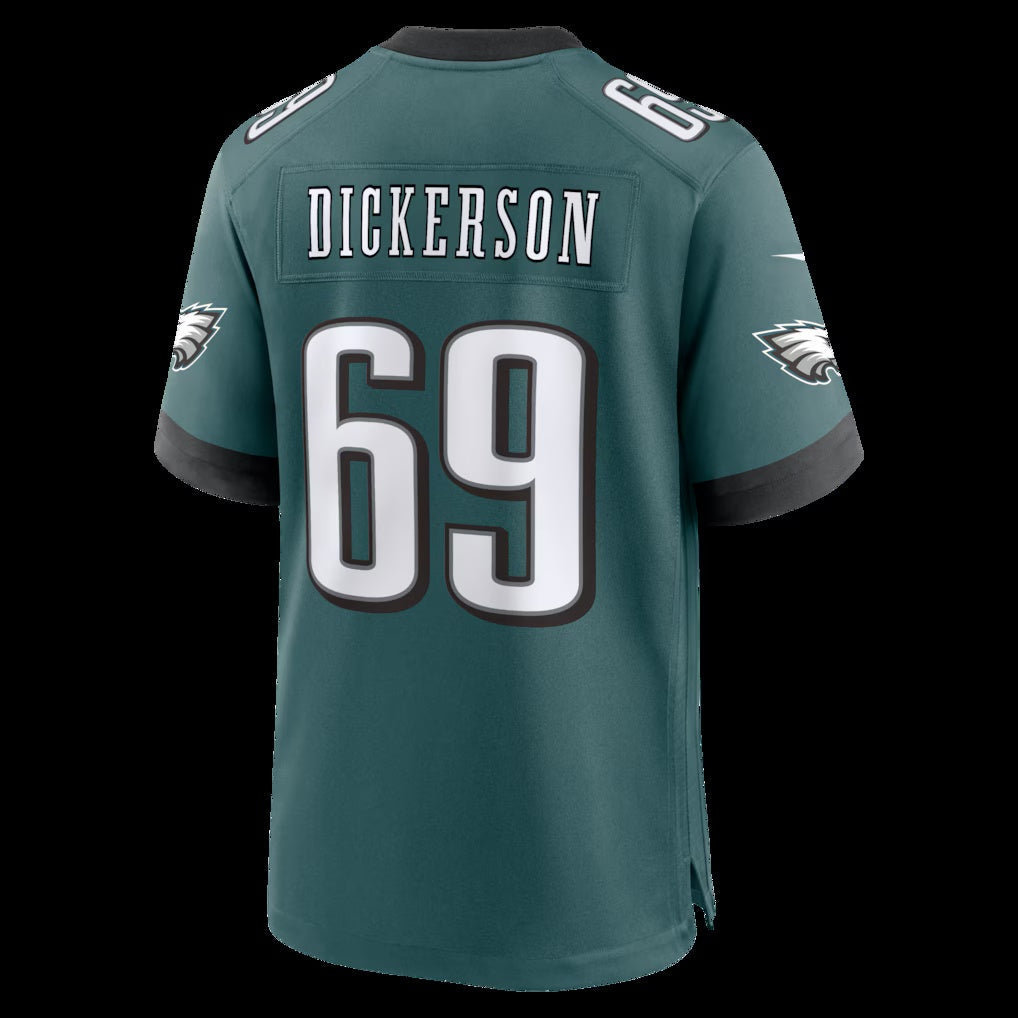 P.Eagles #69 Landon Dickerson Midnight Green Team Game Jersey