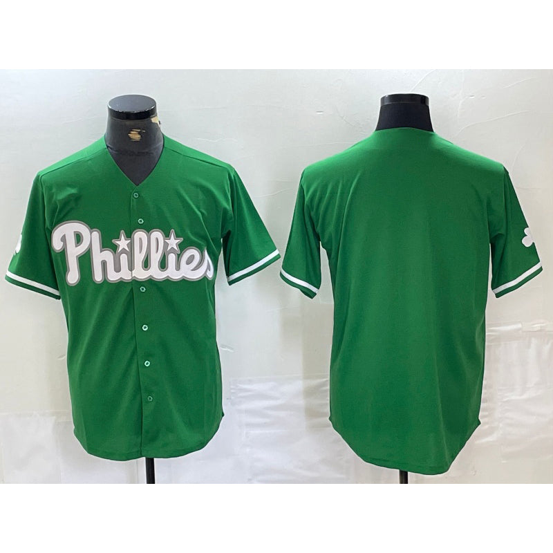 Philadelphia Phillies Blank Green Celtic Stitched Cool Baseball Jersey