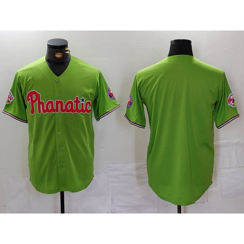 Philadelphia Phillies Blank Green With Patch Stitched Cool Baseball Jersey