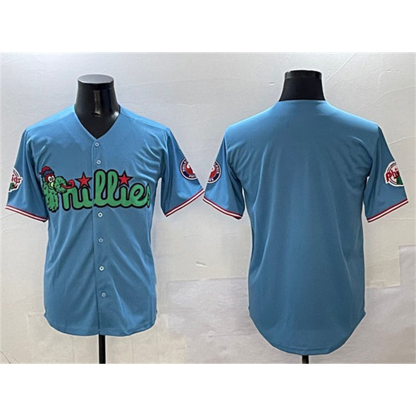 Philadelphia Phillies Blank Light Blue Phanatic Limited Stitched Baseball Jersey