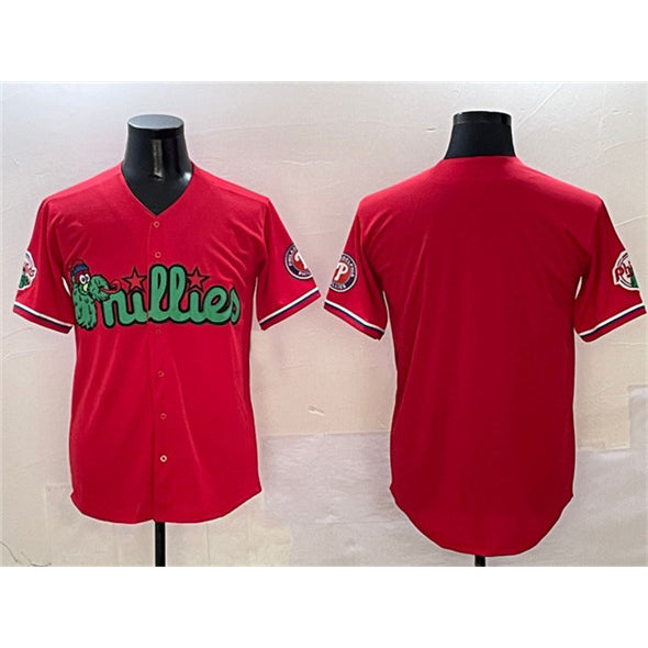 Philadelphia Phillies Blank Red Phanatic Limited Stitched Baseball Jersey