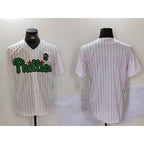 Philadelphia Phillies Blank White Green Cool Base Stitched Baseball Jersey