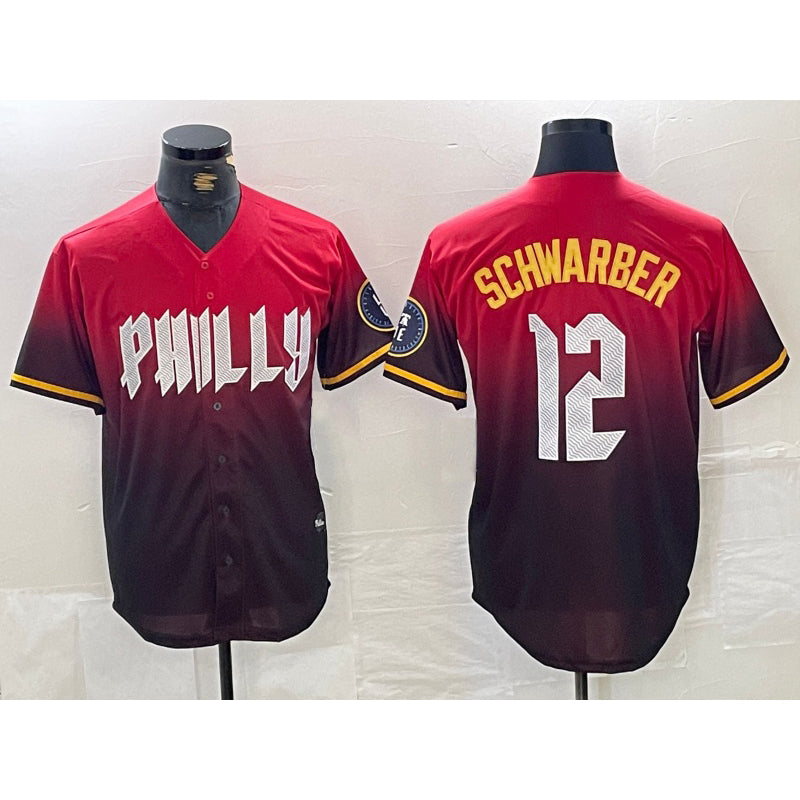 Philadelphia Phillies #12 Kyle Schwarber Red 2024 City Cool Baseball Jersey