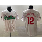 Philadelphia Phillies #12 Kyle Schwarber White Phanatic Cool Base Stitched Baseball Jersey